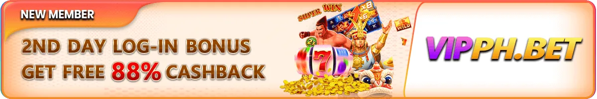 VIPPH 2nd day cashback up to 88% after first deposit bonus
